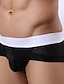 cheap Men&#039;s Briefs Underwear-Men&#039;s 1 Piece Briefs Underwear Color Block Natural Light Blue White Black S M L
