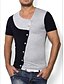 preiswerte Lässige T-Shirts für Herren-Herrn Solide - Chinoiserie Baumwolle T-shirt, Rundhalsausschnitt / Kurzarm