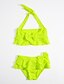 cheap Girls&#039; Clothing-Girls&#039; Ruffle / Stripes Solid Color Cotton Swimwear