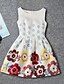 preiswerte Kleider-Mädchen&#039; Ärmellos Jacquard 3D-gedruckte Grafik Kleider Blumen Kunstseide Kleid Sommer Bedruckt