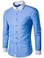 preiswerte Businesshemden für Herren-Herrenhemd Oberhemd Geometrisch Button-Down-Kragen Weiß Rosa Hellblau Langarm Alltagsdruck Schlank Oberteile Baumwolle / Frühling / Herbst