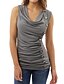 voordelige Damestanktops &amp; hemdjes-Dames Street chic Met ruches Singlet Uitgaan / Club Effen / Lente / Zomer