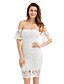 cheap Women&#039;s Dresses-Women&#039;s Lace Dress - Solid, Lace High Rise Boat Neck