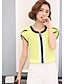 preiswerte Blusen und Hemden für Damen-Damen Solide Ausgehen Bluse Gelb