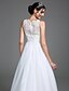 cheap Wedding Dresses-Wedding Dresses A-Line Jewel Neck Sleeveless Court Train Satin Bridal Gowns With Ruched Appliques 2024