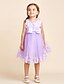 cheap Flower Girl Dresses-Princess Short / Mini Flower Girl Dress - Polyester Tulle Sleeveless Scoop Neck with Bow(s)