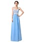cheap Prom Dresses-Sheath / Column Straps Floor Length Chiffon Open Back Prom / Formal Evening Dress with Beading / Appliques by
