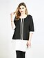 levne Dámské topy-Cute Ann Venkovní Polyester pro Jaro Léto Oblečení / Barevné bloky / Dovolená / Větší velikosti