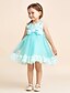 cheap Flower Girl Dresses-Princess Short / Mini Flower Girl Dress - Polyester Tulle Sleeveless Scoop Neck with Bow(s)