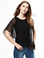 cheap Women&#039;s Blouses &amp; Shirts-Women&#039;s Casual Batwing Sleeve Blouse - Solid Colored Layered Boat Neck Yellow L / Summer / Ruffle