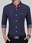 baratos Camisas para Homem-Homens Tamanhos Grandes Camisa Social - Festa / Aniversário / Escritório / Carreira Casual / Boho / Temática Asiática Estilo Formal /