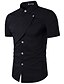 preiswerte Herrenhemden-Herrn Solide - Einfach Baumwolle Hemd / Bitte wählen Sie eine Nummer größer als Ihre normale Größe. / Kurzarm