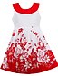 preiswerte Kleider-Mädchen&#039; Ärmellos Blumen 3D-gedruckte Grafik Kleider Blumen Baumwolle Kleid Sommer