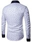 preiswerte Businesshemden für Herren-Herrenhemd Oberhemd Geometrisch Button-Down-Kragen Weiß Rosa Hellblau Langarm Alltagsdruck Schlank Oberteile Baumwolle / Frühling / Herbst