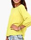 Χαμηλού Κόστους Γυναικείες Μπλούζες &amp; Πουκάμισα-Γυναικεία Καθημερινά Μπλούζα Μονόχρωμο Άριστος Βαμβάκι Καθημερινό Μαύρο Θαλασσί Κίτρινο