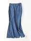 preiswerte Hosen &amp; Röcke für Damen-Damen Street Schick Alltag Ausgehen Rock Röcke - Solide Reine Farbe / Ripped Blau