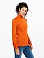 baratos T-Shirts de mulher-Mulheres Camiseta Luva Lantern Sólido Algodão Gola Alta Laranja Tamanho Único / Outono