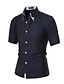 cheap Men&#039;s Shirts-Men&#039;s Chinoiserie Cotton Shirt - Solid Colored Classic Collar / Short Sleeve