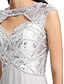 cheap Special Occasion Dresses-Sheath / Column Boat Neck / Bateau Neck Sweep / Brush Train Chiffon Dress with Beading / Sequin by TS Couture®