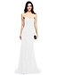 cheap Bridesmaid Dresses-Sheath / Column Bridesmaid Dress Sweetheart Sleeveless Elegant Sweep / Brush Train Chiffon with Criss Cross / Ruched / Ruffles 2022