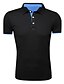 abordables polo classique-Homme T Shirt golf Couleur Pleine Col Mao Blanche Noir Bleu Gris Rouge Manches Courtes Casual Fin de semaine Style moderne Hauts Coton Actif