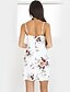 cheap Women&#039;s Dresses-Women&#039;s Floral Daily / Going out Bodycon / Sheath Dress - Floral Strap Summer White M L XL / Slim