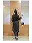 cheap Women&#039;s Coats &amp; Trench Coats-Women&#039;s Daily Simple / Casual Fall Plus Size Maxi Coat, Solid Colored Notch Lapel Long Sleeve Cotton Oversized Army Green / Butterfly Sleeves