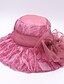 cheap Women&#039;s Hats-Women&#039;s Organza Bucket Hat Floppy Hat Sun Hat,Hat Flower Solid Spring/Fall Summer Mixed Color
