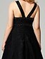 cheap Evening Dresses-A-Line Open Back Dress Holiday Floor Length Sleeveless V Neck All Over Lace with Crystals Beading 2023