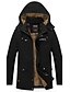 cheap Men&#039;s Jackets &amp; Coats-Men&#039;s Daily Winter Plus Size Regular Jacket, Solid Colored Hooded Long Sleeve Cotton / Polyester Yellow / Army Green / Khaki XXXL / 4XL / XXXXXL