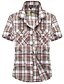 cheap Men&#039;s Shirts-Men&#039;s Shirt - Solid Colored Plaid Classic Collar