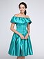 cheap Special Occasion Dresses-Ball Gown Off Shoulder Knee Length Satin Dress with Ruffles by TS Couture®