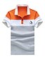 cheap Men&#039;s Polos-Men&#039;s Print Polo - Cotton Simple Casual / Daily Plus Size Shirt Collar White / Navy Blue / Gray / Summer / Short Sleeve