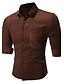 cheap Men&#039;s Shirts-Men&#039;s Daily / Going out / Work Vintage / Casual / Street chic Cotton Shirt - Solid Colored / Long Sleeve