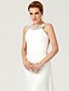 cheap Evening Dresses-Sheath / Column Celebrity Style Dress Holiday Sweep / Brush Train Sleeveless Bateau Neck Chiffon with Crystals Draping 2023