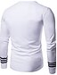 voordelige Heren T-shirts &amp; tanktops-Heren Chinoiserie T-shirt Katoen Effen Ronde hals / Lange mouw