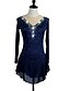 cheap Ice Skating Dresses , Pants &amp; Jackets-Women&#039;s Girls&#039; Ice Skating Dress Outfits Dark Blue Aquamarine Mesh Spandex High Elasticity Practice Professional Competition Skating Wear Anatomic Design Quick Dry Handmade Classic Crystal