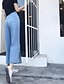 cheap Women&#039;s Pants-Women&#039;s Chinoiserie Denim Culotte / Wide Leg Pants - Solid Colored Pure Color / Denim High Waist / Summer