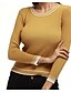 cheap Women&#039;s Sweaters-Women&#039;s Work Simple / Street chic Long Sleeve Wool / Cotton Pullover - Solid Colored / Striped / Fall / Winter