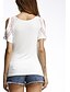 cheap Women&#039;s T-shirts-Women&#039;s Casual Street chic T-shirt - Graphic Prints Knitted White / Summer