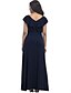 abordables Robes Femme-Femme Grandes Tailles Ample Balançoire Robe Couleur Pleine Col en V Maxi