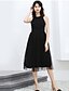 cheap Women&#039;s Dresses-Women&#039;s Cotton Little Black / Skater Dress - Solid Colored