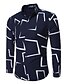 cheap Men&#039;s Shirts-Men&#039;s Cotton Shirt - Abstract Print Classic Collar / Long Sleeve