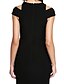 cheap Special Occasion Dresses-Sheath / Column Little Black Dress Holiday Cocktail Party Prom Dress Off Shoulder Sleeveless Ankle Length Jersey with Split Front 2021