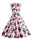 cheap Women&#039;s Dresses-Women&#039;s Vintage Sheath Swing Dress - Floral, Vintage Style High Rise