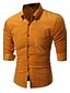 cheap Men&#039;s Shirts-Men&#039;s Daily / Going out / Work Vintage / Casual / Street chic Cotton Shirt - Solid Colored / Long Sleeve