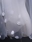 cheap Wedding Veils-Two-tier Lace Applique Edge / Pencil Edge Wedding Veil Elbow Veils with Ruffles / Embroidery / Appliques Tulle / Classic