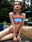 tanie Bikini i odzież kąpielowa-Damskie Boho Kwiaty / Boho Tęczowy Bikini Stroje kąpielowe - Geometric Shape M L XL / Koszulka racerback