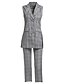 cheap Women&#039;s Two Piece Sets-Women&#039;s Work Casual Summer Tank Top Pant Suits