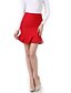 cheap Women&#039;s Skirts-Women&#039;s Holiday / Going out / Club Casual Bodycon / Trumpet / Mermaid Skirts - Solid Colored / Spring / Summer / Fall / Ruffle
